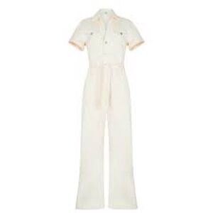 PAIGE Anessa Short Sleeve Jumpsuit in Quartz Sand
